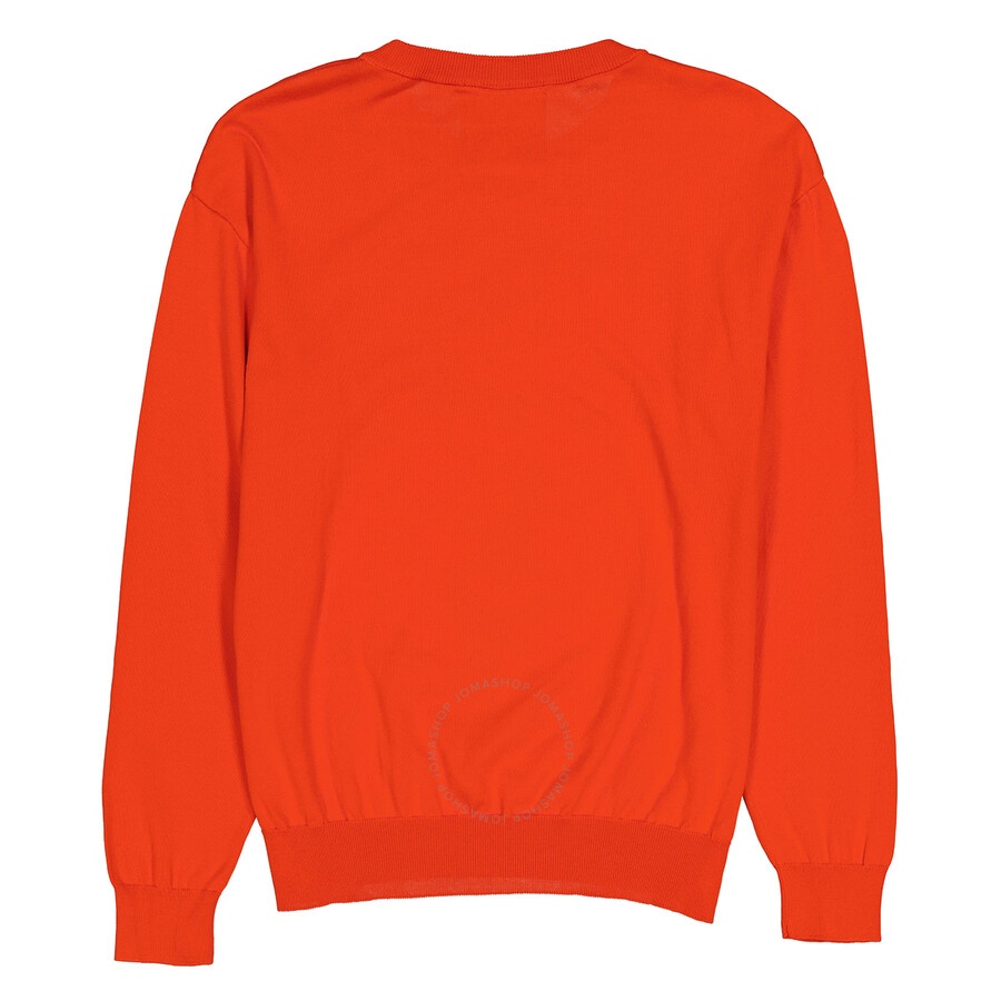 Moschino Fantasy Print Red Teddy Logo Intarsia-Knit Cotton Sweater - 2