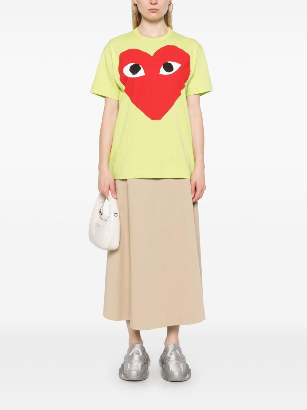 heart-print cotton T-shirt - 3