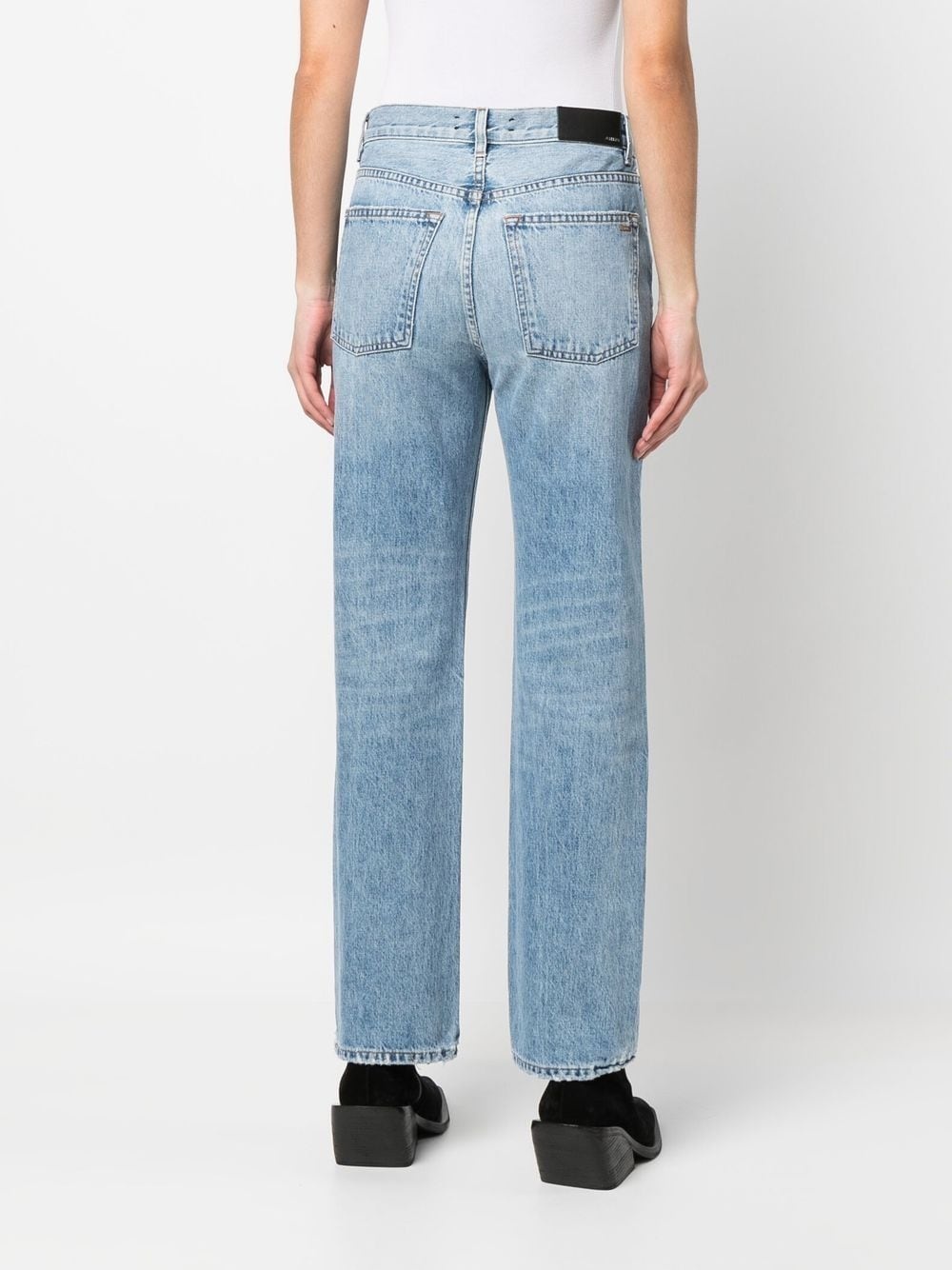 stonewash straight-leg jeans - 4