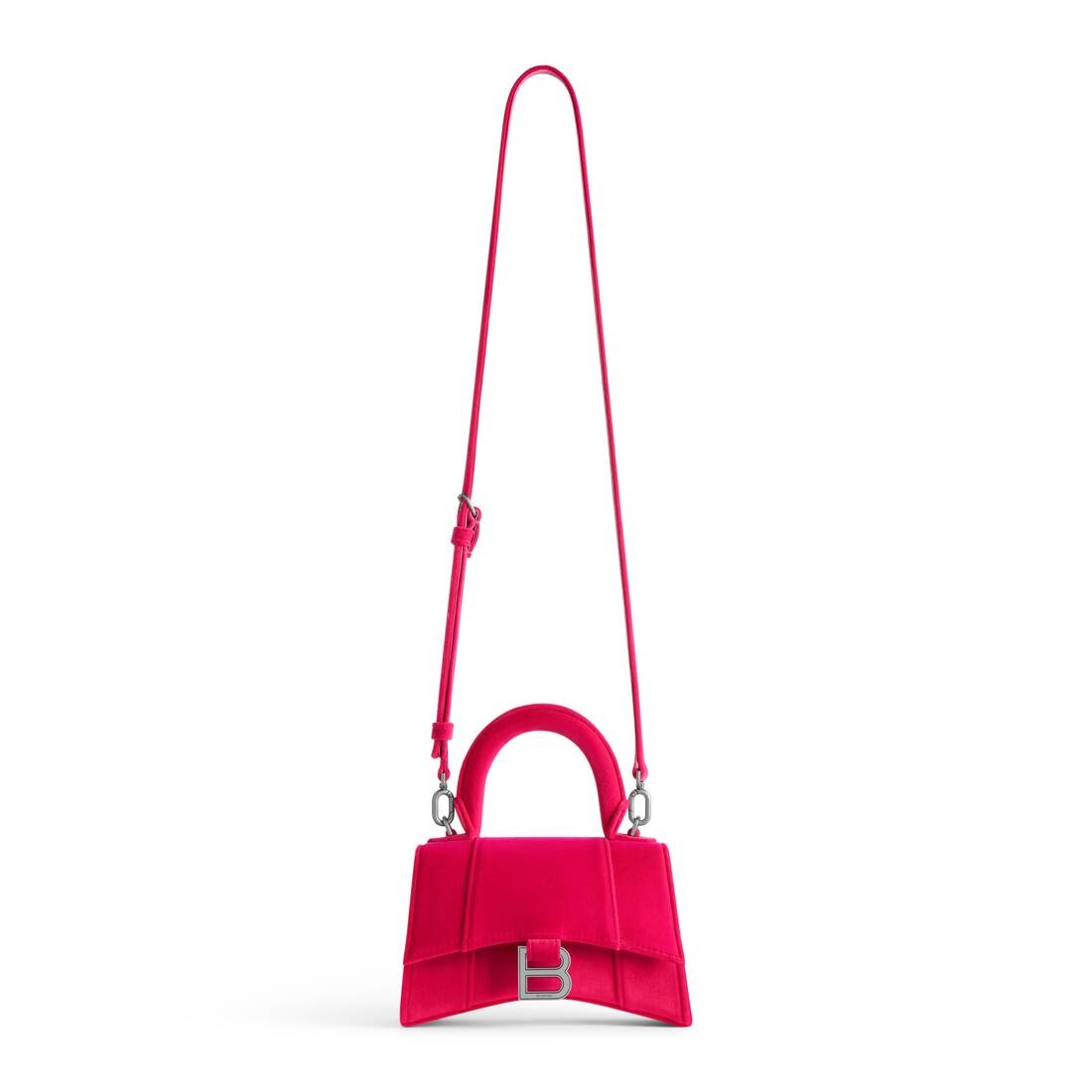BALENCIAGA Women's Hourglass Xs Handbag Velvet Jersey in