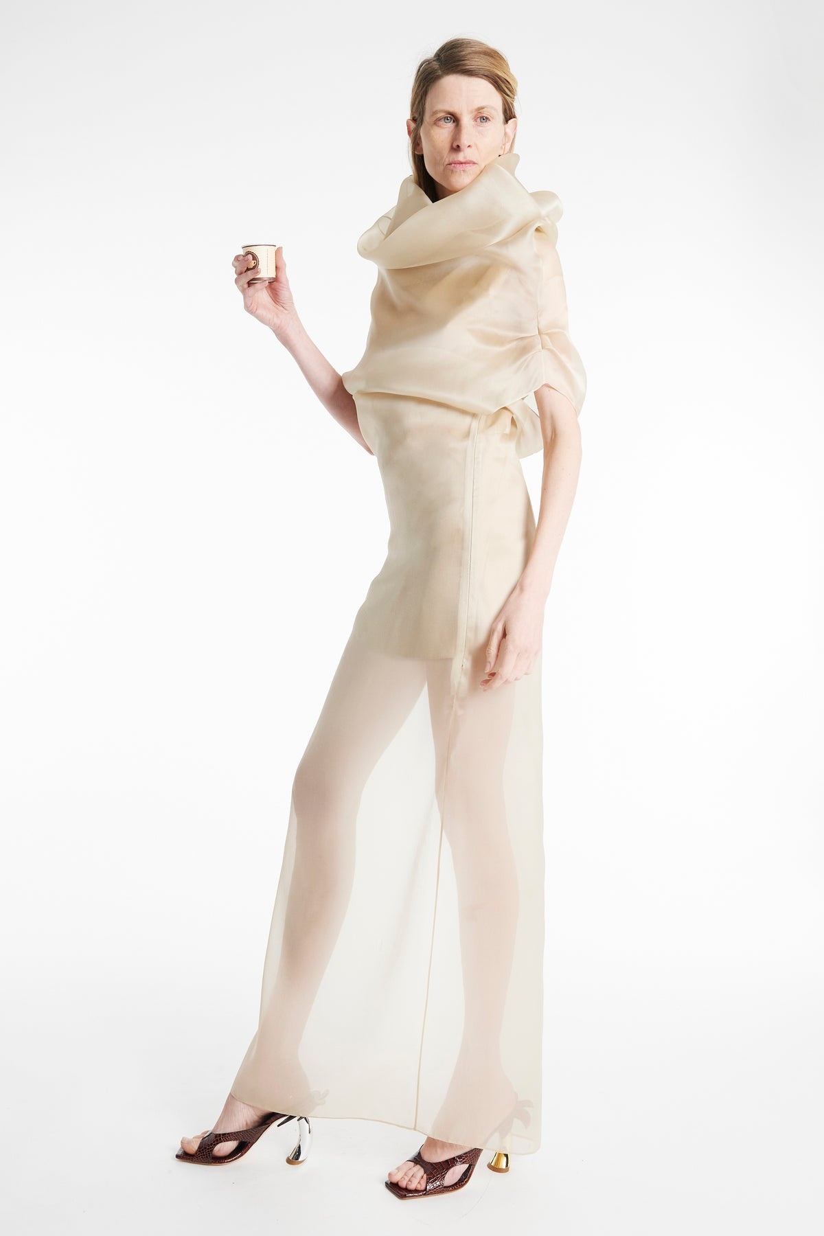 ORGANZA DRESS CHAMPAGNE - 6