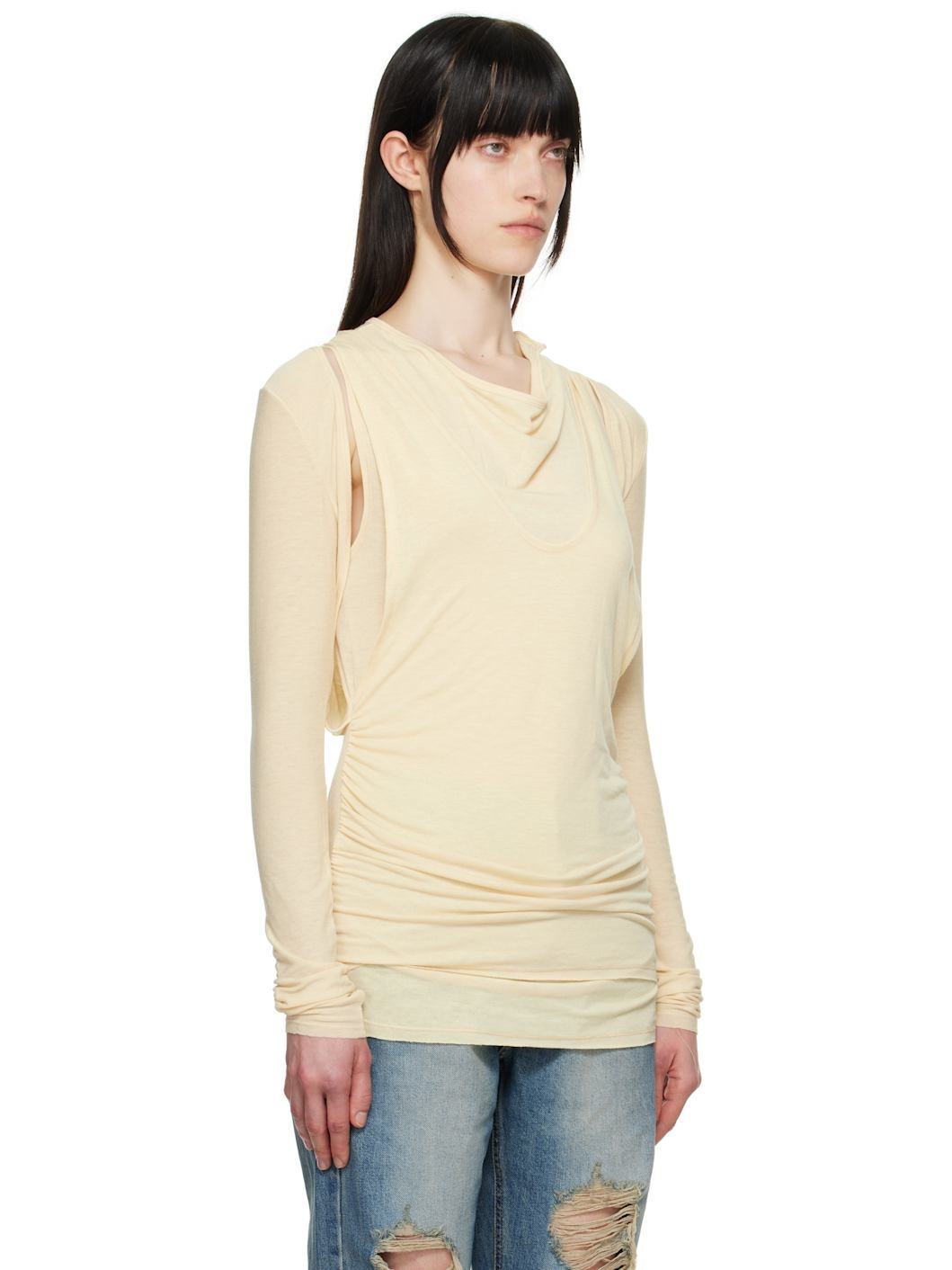 Yellow Convertible Bolero T-shirt - 2