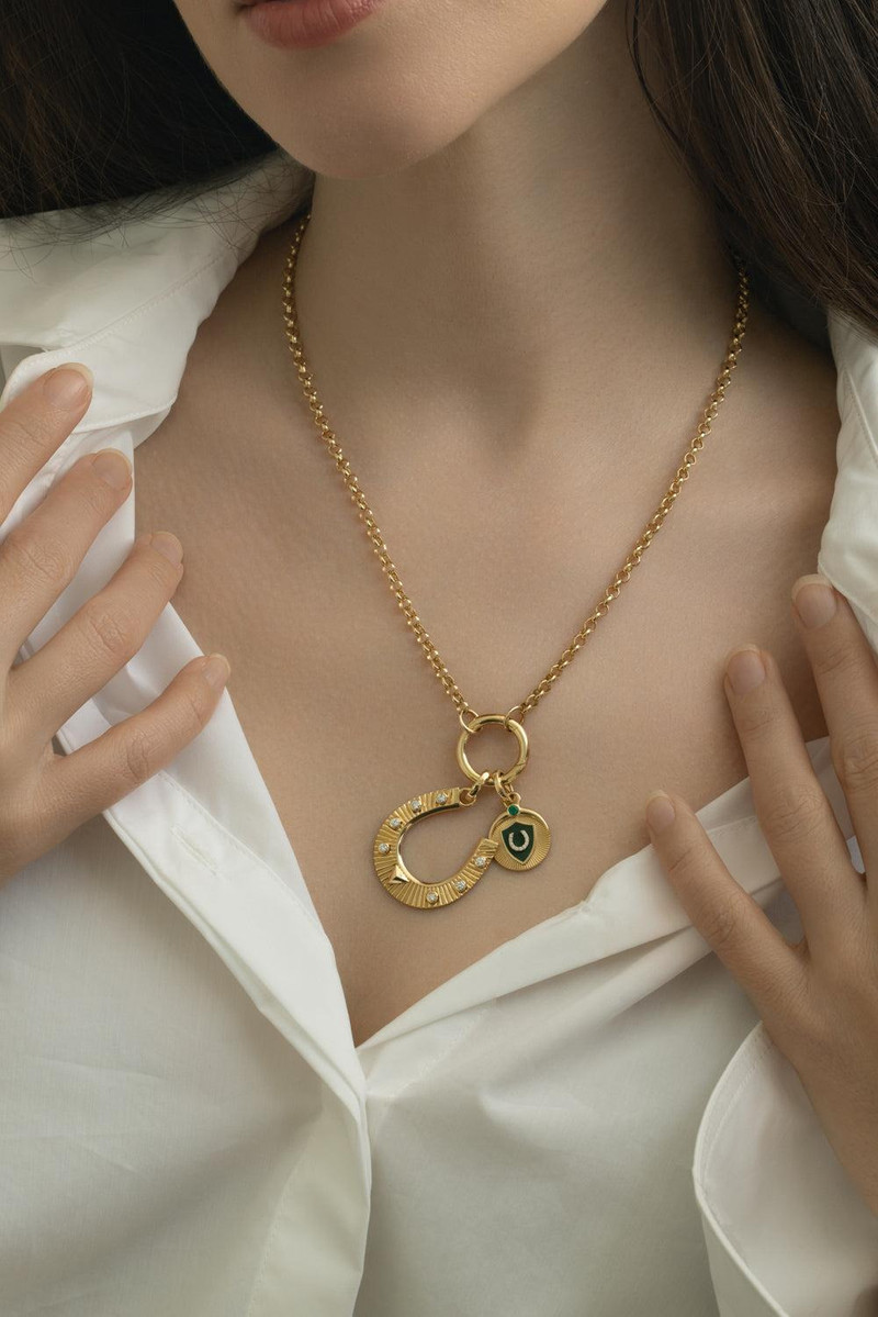 FOUNDRAE Horseshoe Protection Baby Ceramic Medallion outlook