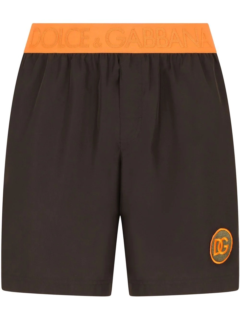 logo-patch two-tone swim shorts - 1