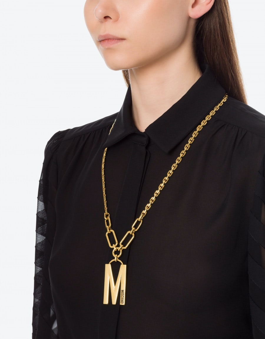 NECKLACE WITH M CHARM - 4