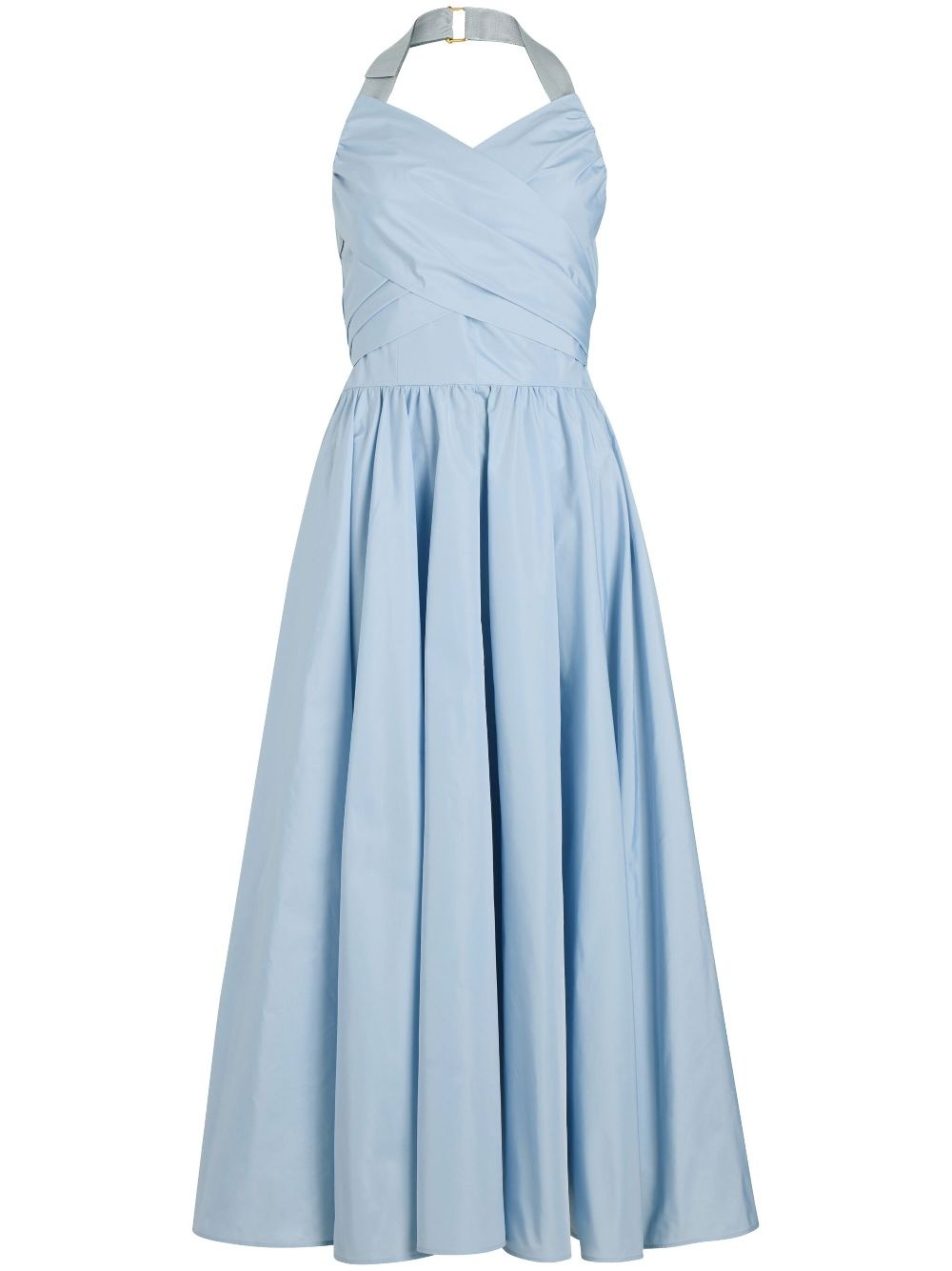 halterneck faille maxi dress - 1