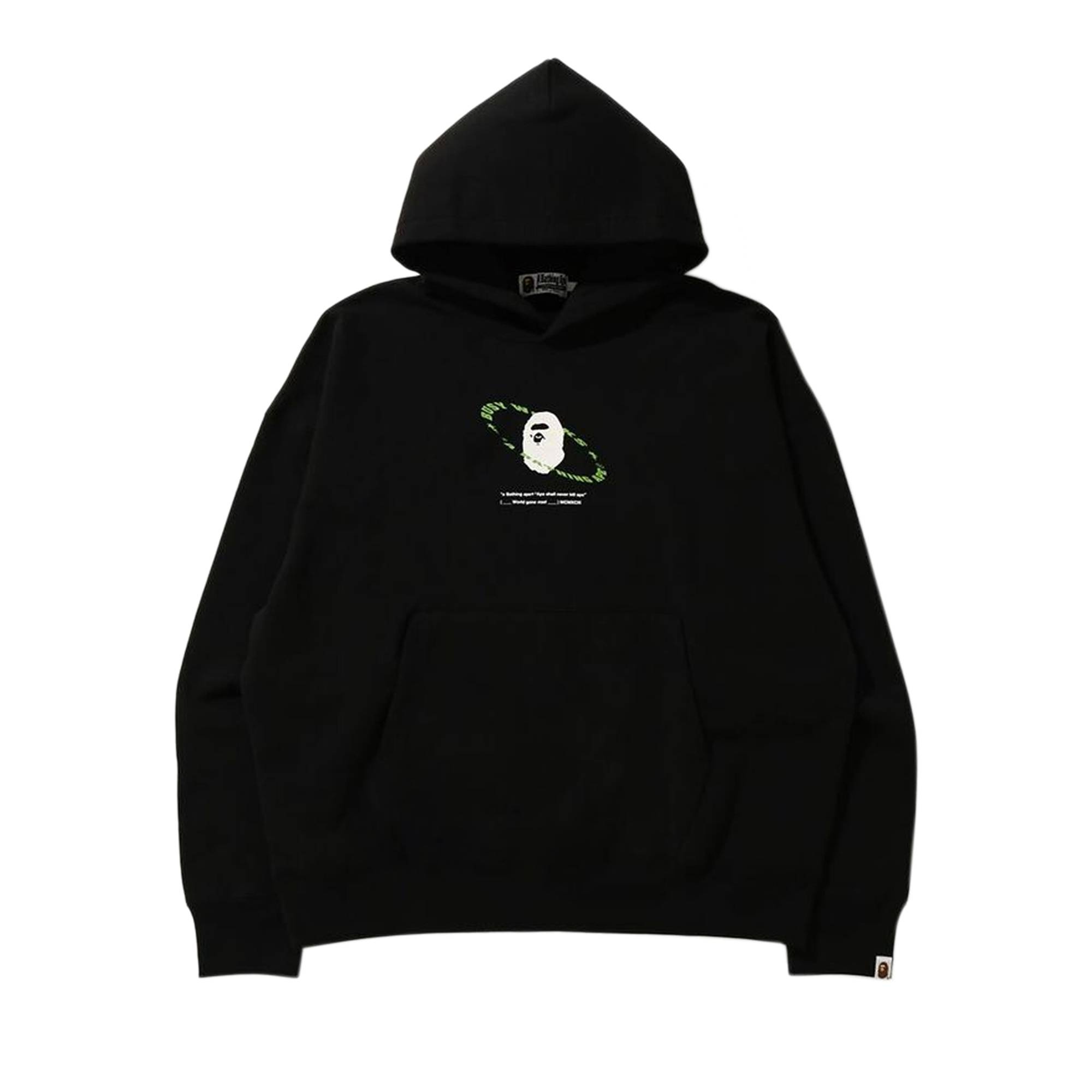 BAPE Universe Ape Loose Fit Pullover Hoodie 'Black' - 1