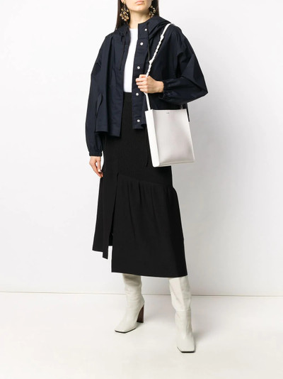 Jil Sander calf leather tote bag with braided strap outlook