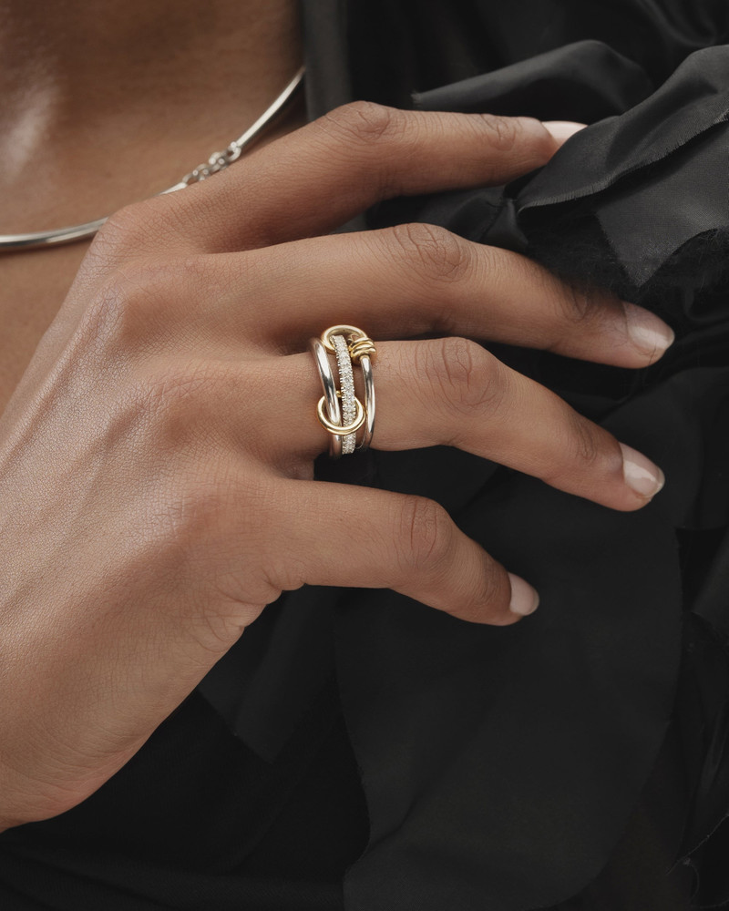 Spinelli Kilcollin Diamond & 18k Gold Two-Tone Pavé Raneth Ring outlook