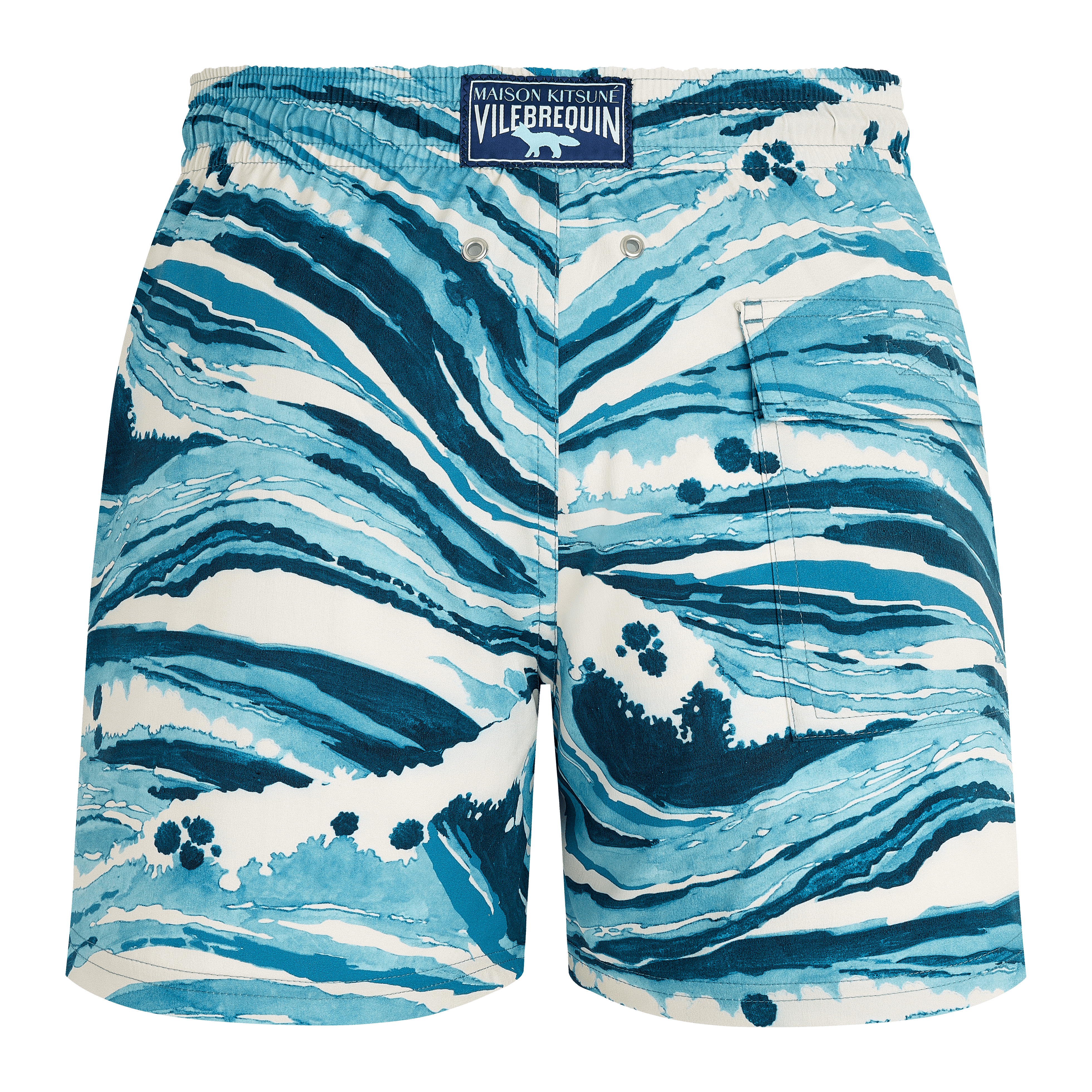 Men Stretch Swim Trunks Wave - Vilebrequin x Maison Kitsuné - 2
