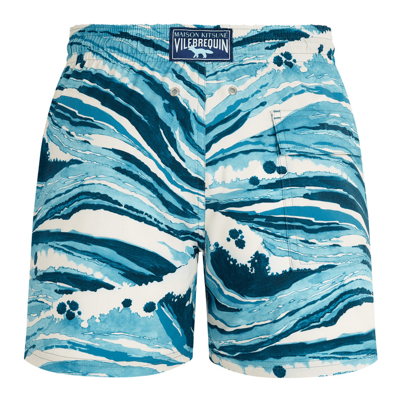 Vilebrequin Men Stretch Swim Trunks Wave - Vilebrequin x Maison Kitsuné outlook