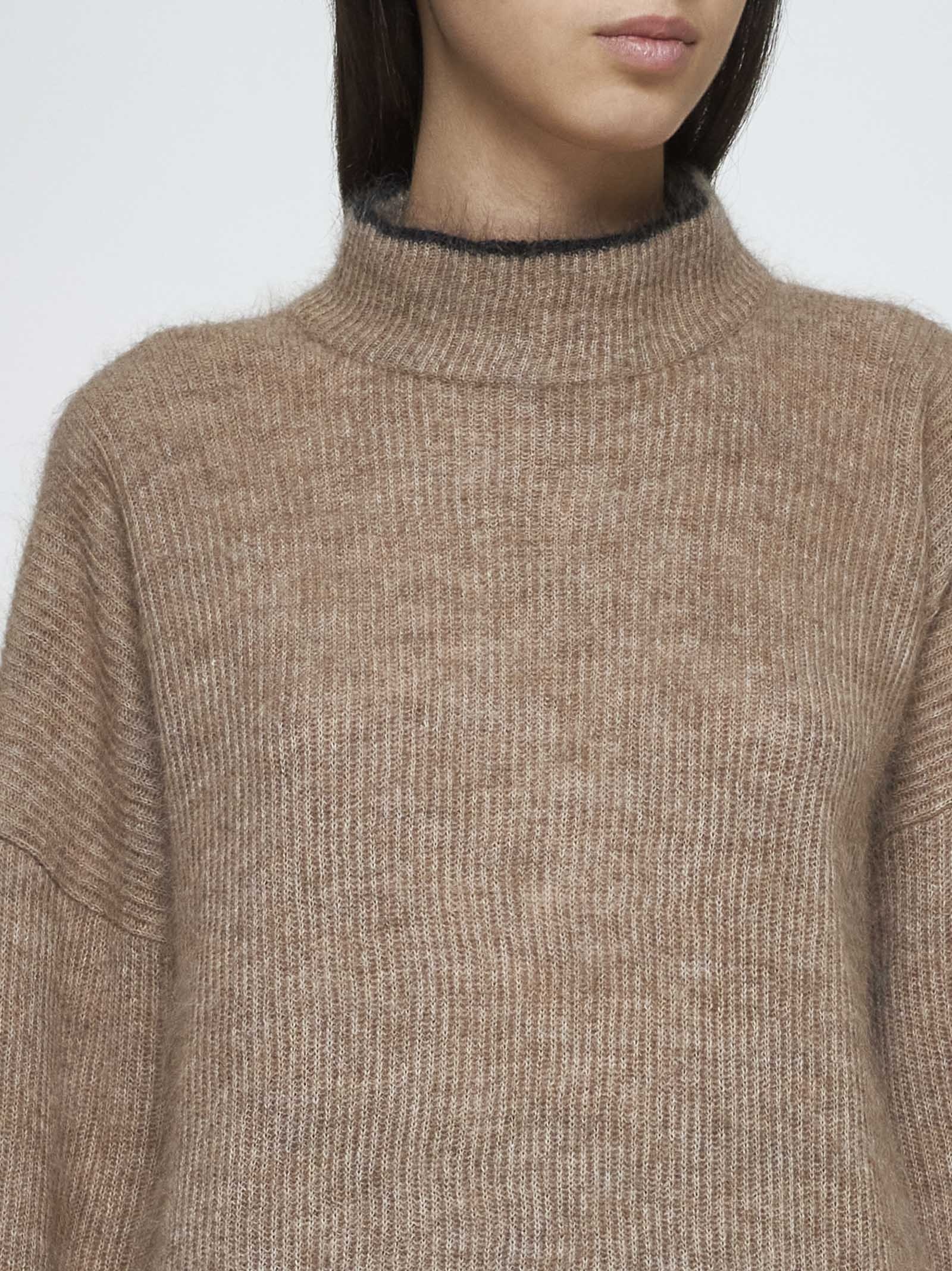 Mohair and wool-blend mock sweater - 4