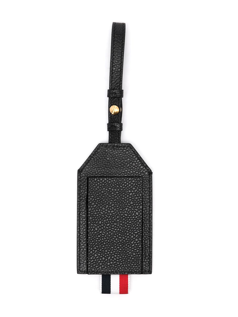 logo lettering leather travel hangtag - 2