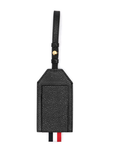 Thom Browne logo lettering leather travel hangtag outlook