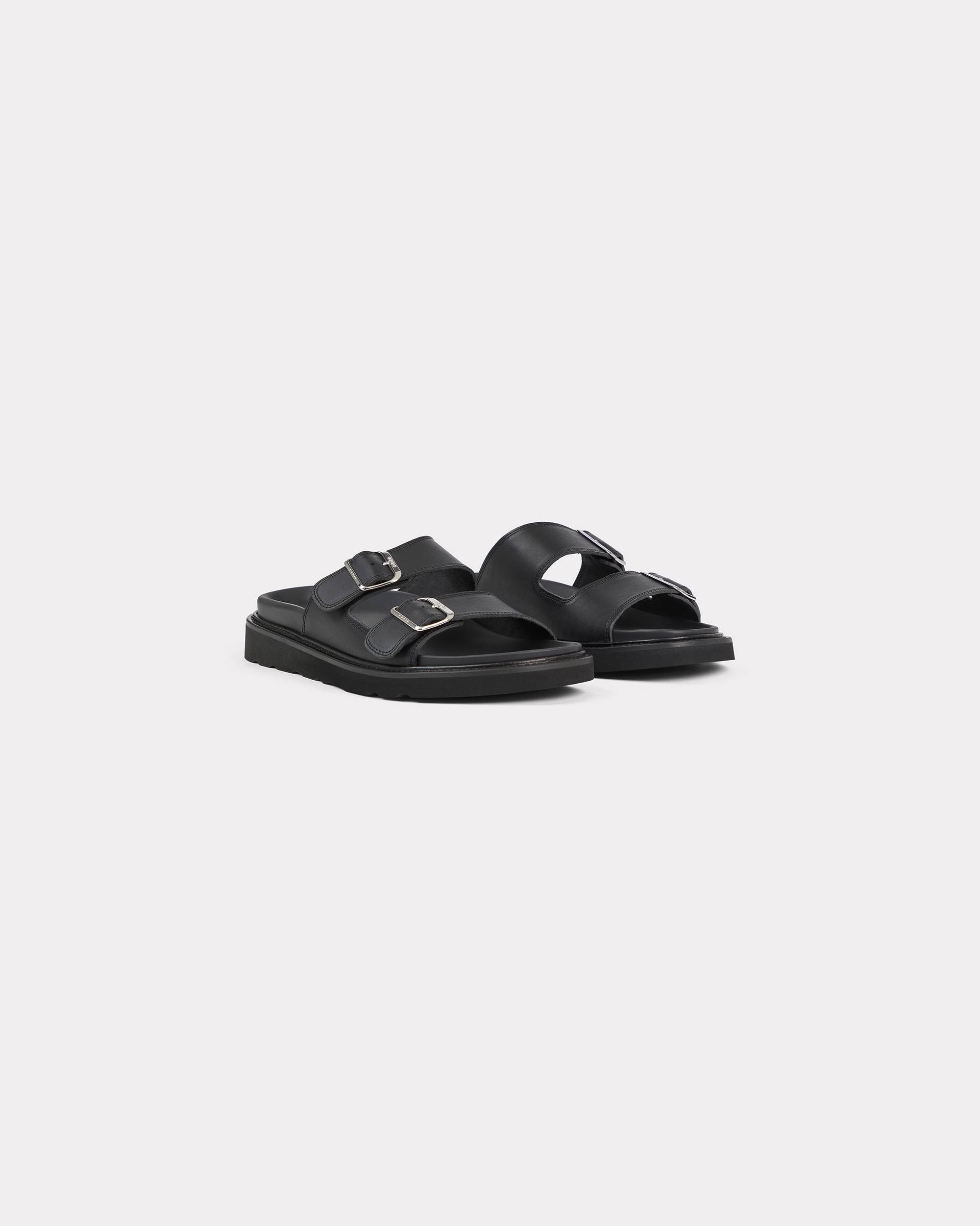 'KENZO Matto' vegetable-tanned leather mules - 3