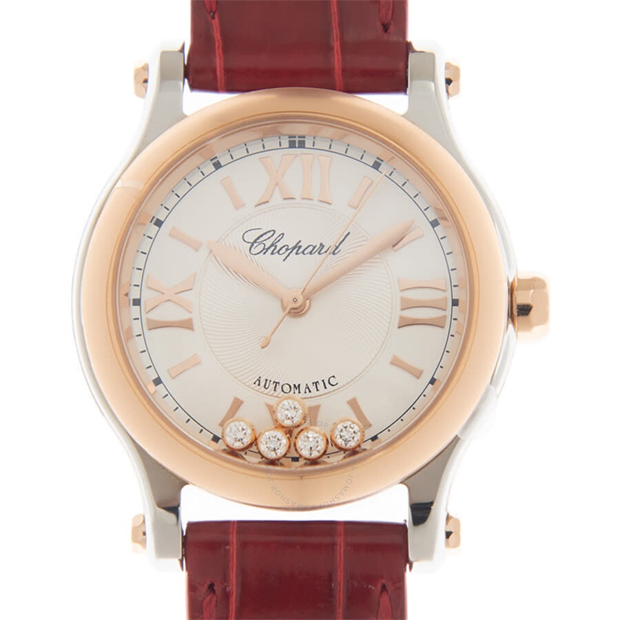 Chopard Happy Sport Automatic Silver Dial Ladies Watch 278573 6013-RD STRAP - 2