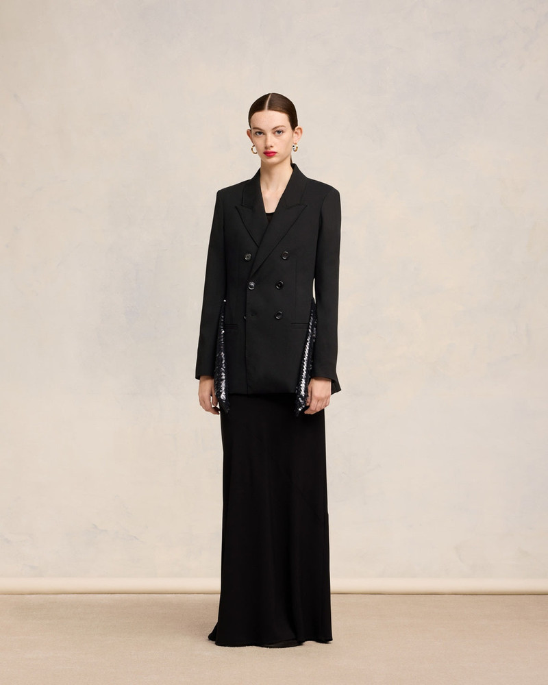 AMI Paris EMBROIDERED PEPLUM JACKET outlook
