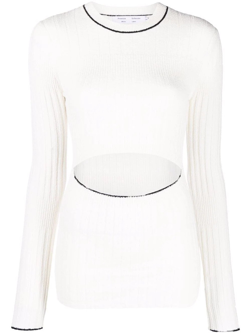 contrast-trim bouclé cardigan 1