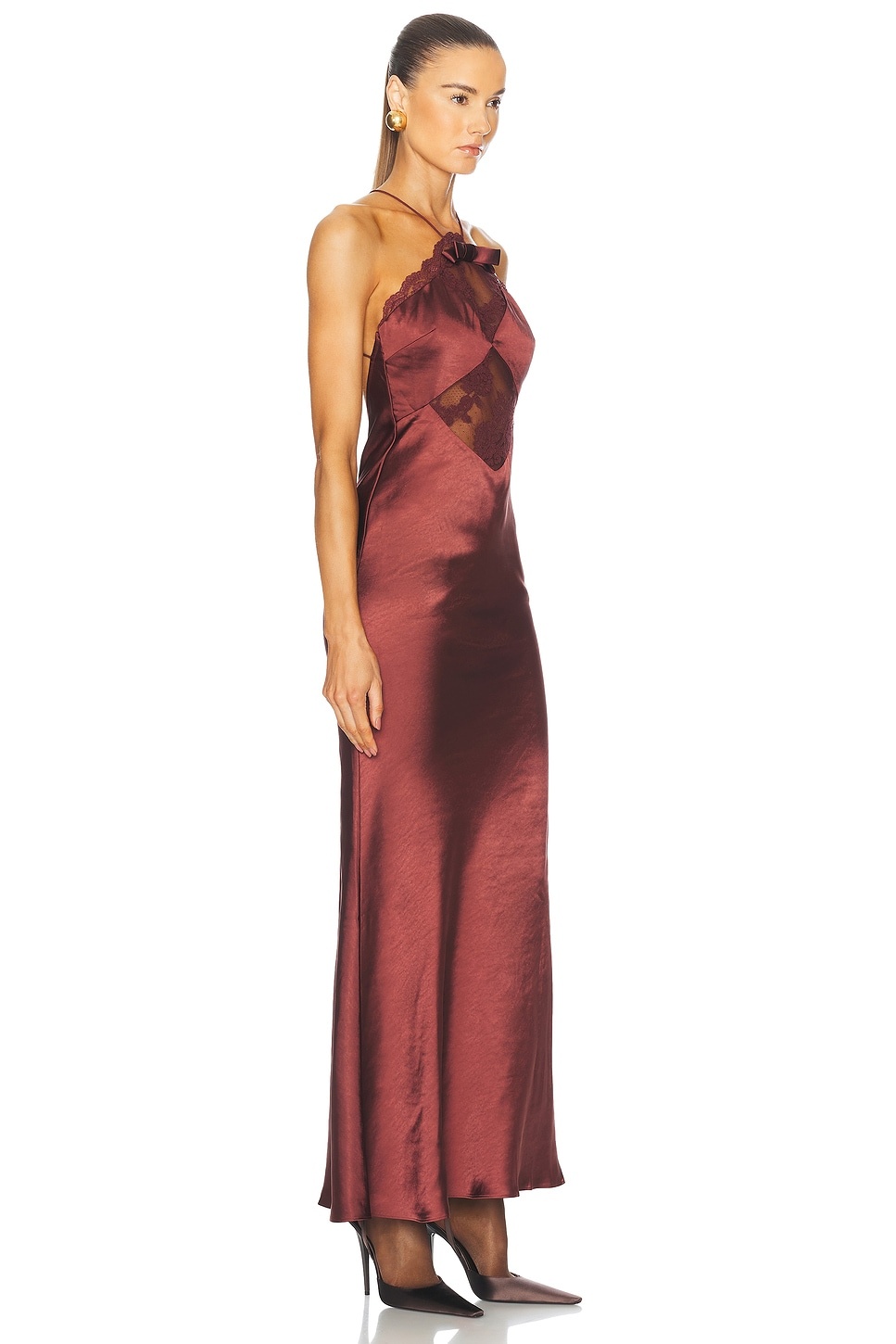 Satin Maxi Dress - 2