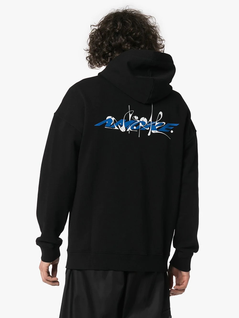 logo-print cotton hoodie - 4