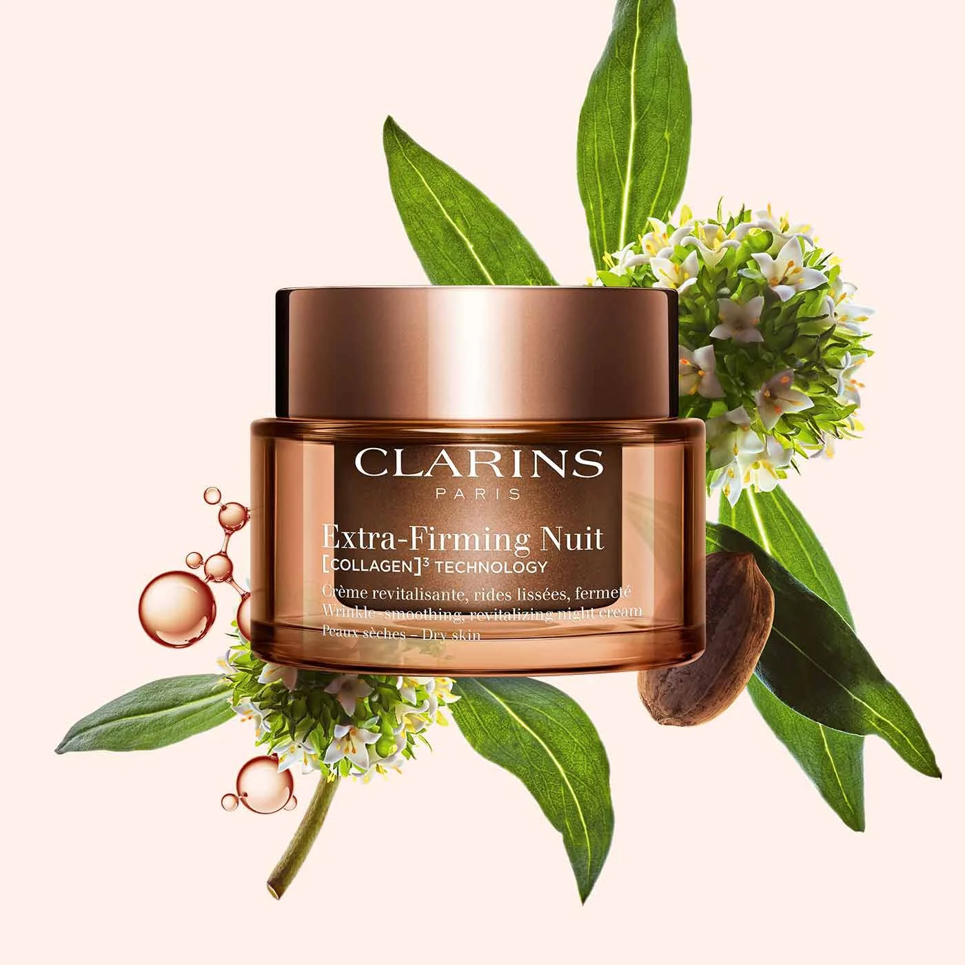 Extra-Firming Night Refillable Moisturizer with Collagen Polypeptide + Niacinamide, Dry Skin - 1