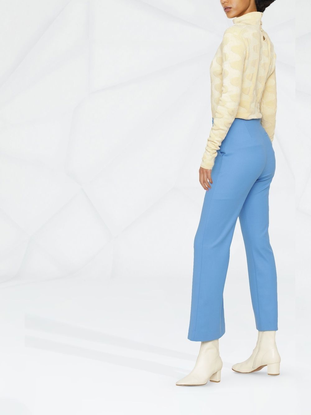 cropped kick flare trousers - 3