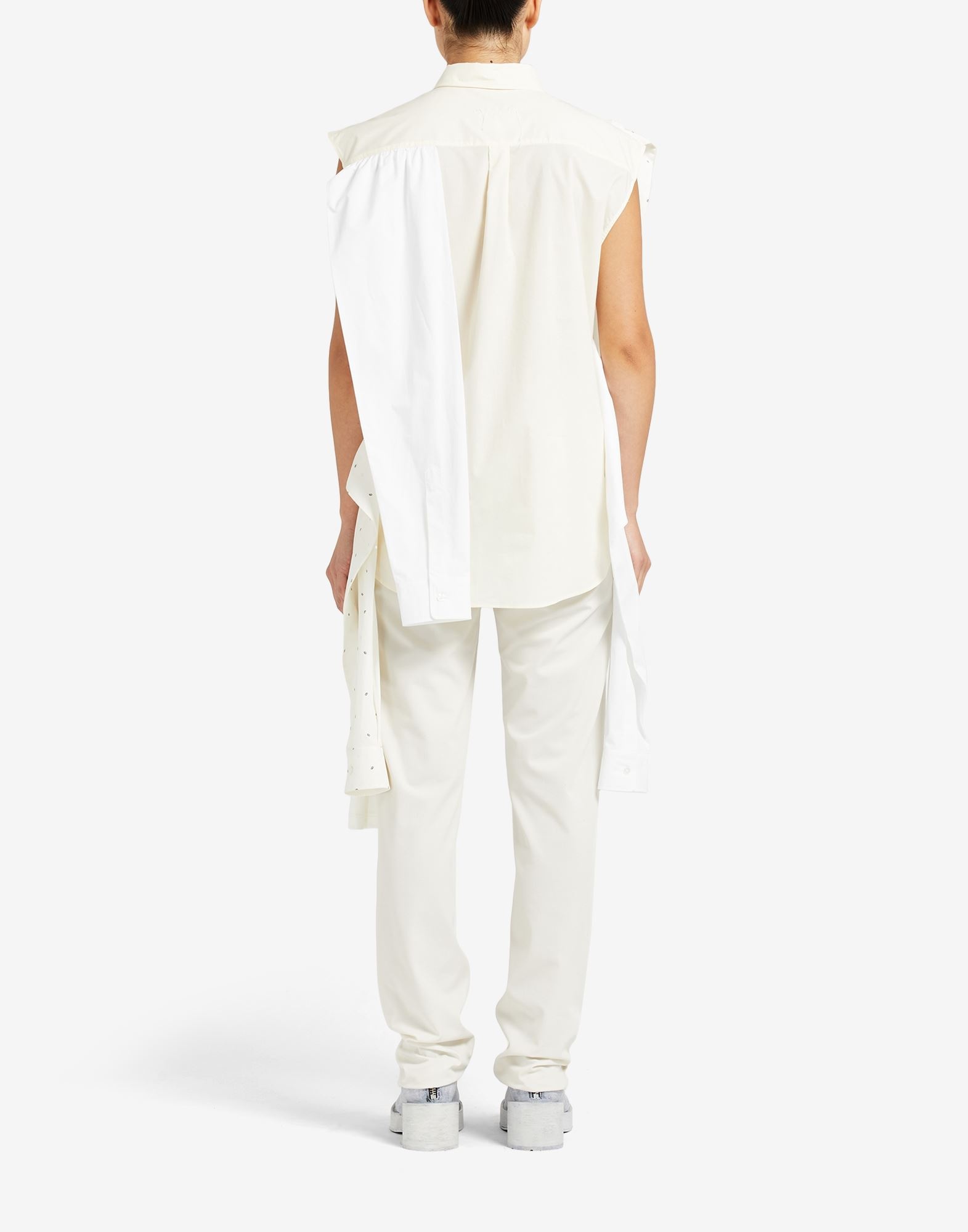 Button-up shirt with hanging sleeves - 4