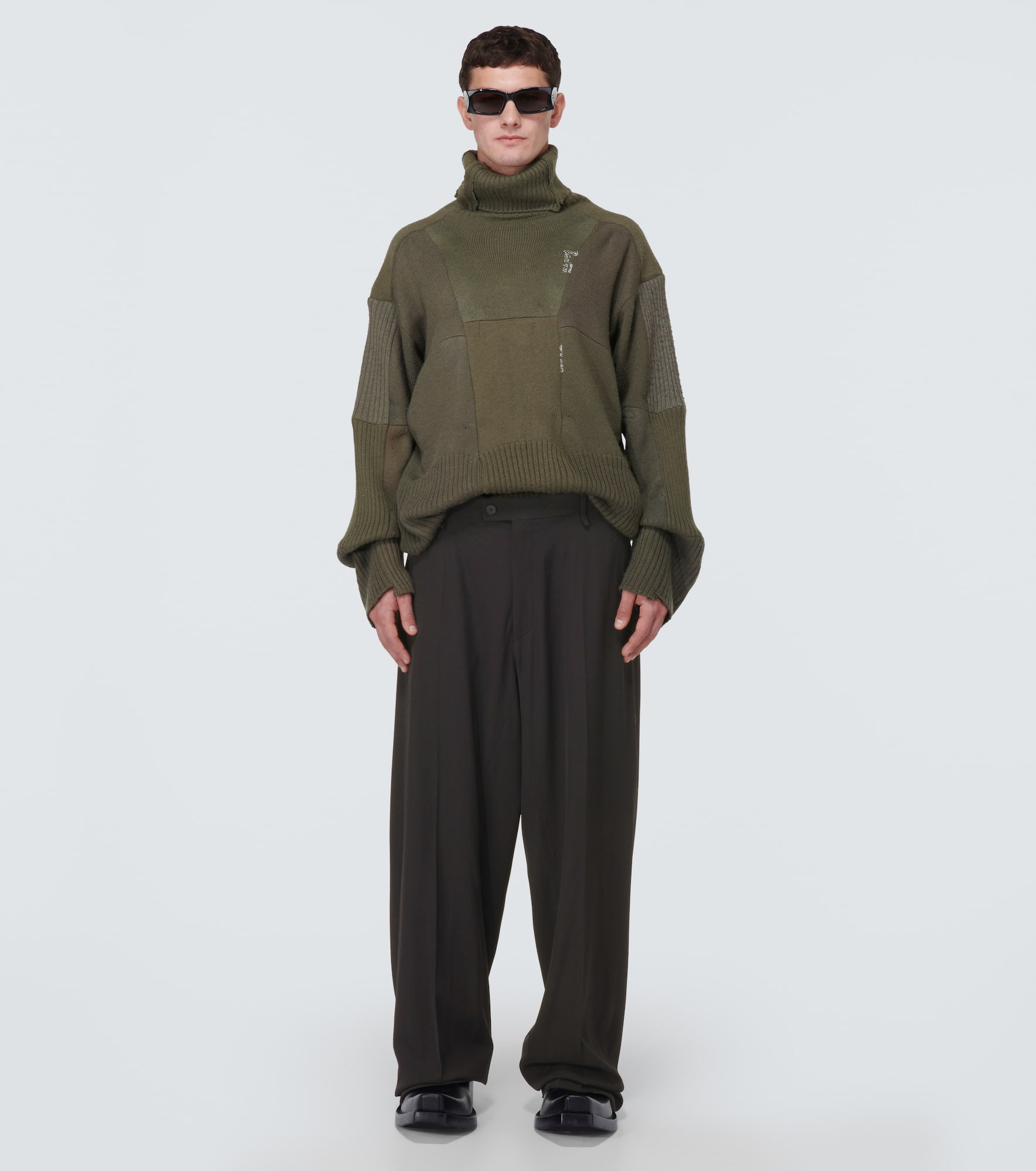 Skater tailored wool-blend wide-leg pants - 2