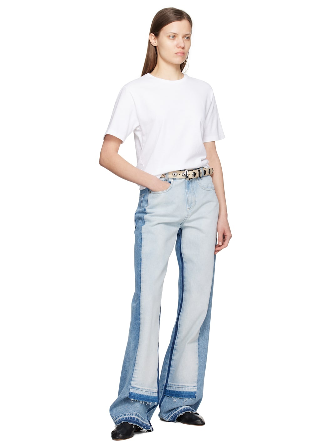 Beige Benny Studs Belt - 3