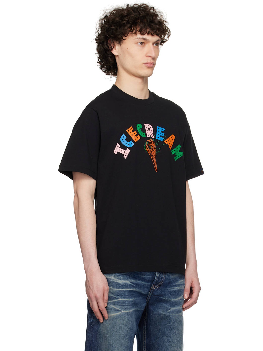 Black 'Icecream Cone' T-shirt - 2