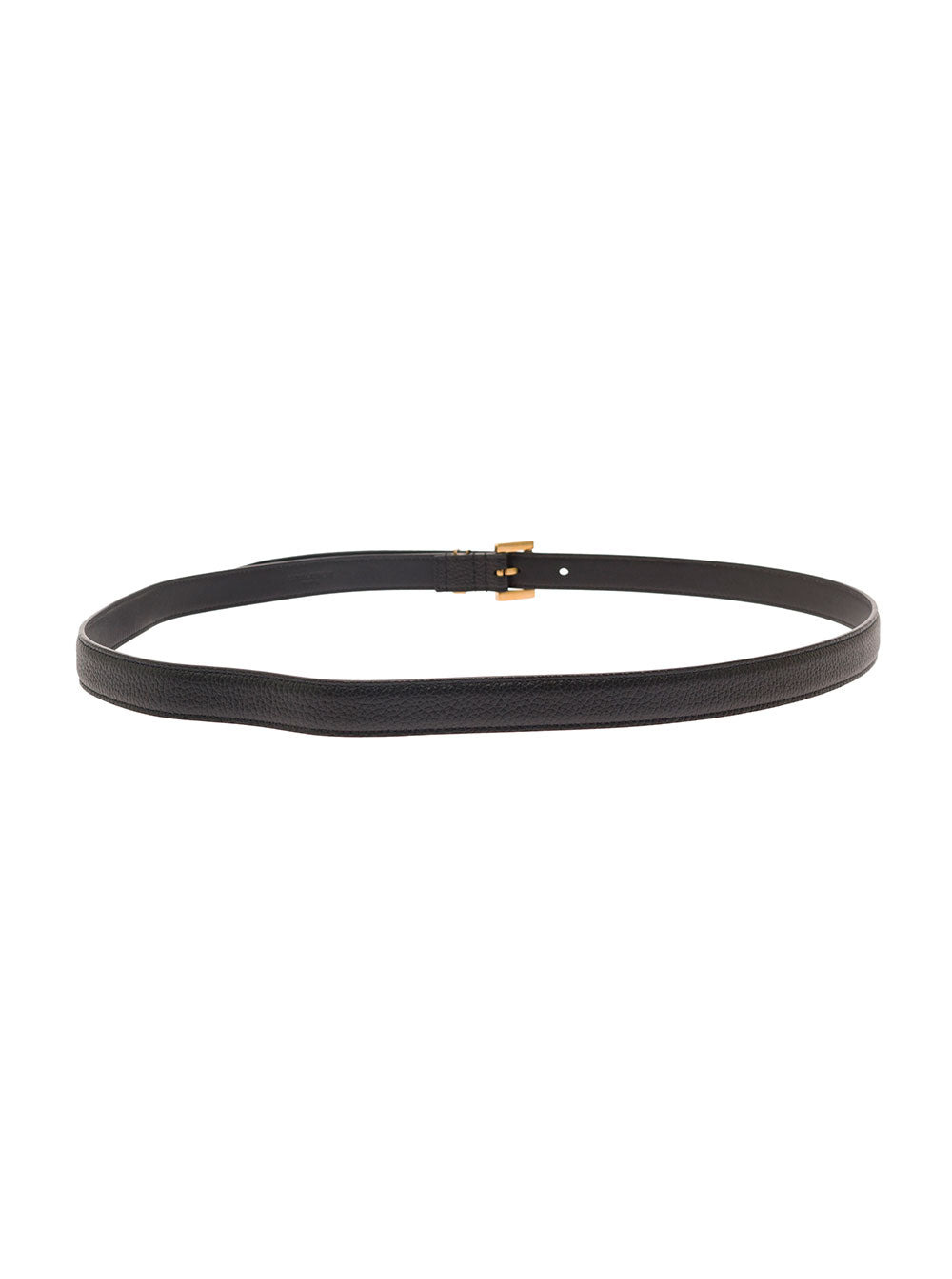 Saint Laurent Men Black Belt With Cassandre In Leather Man - 2