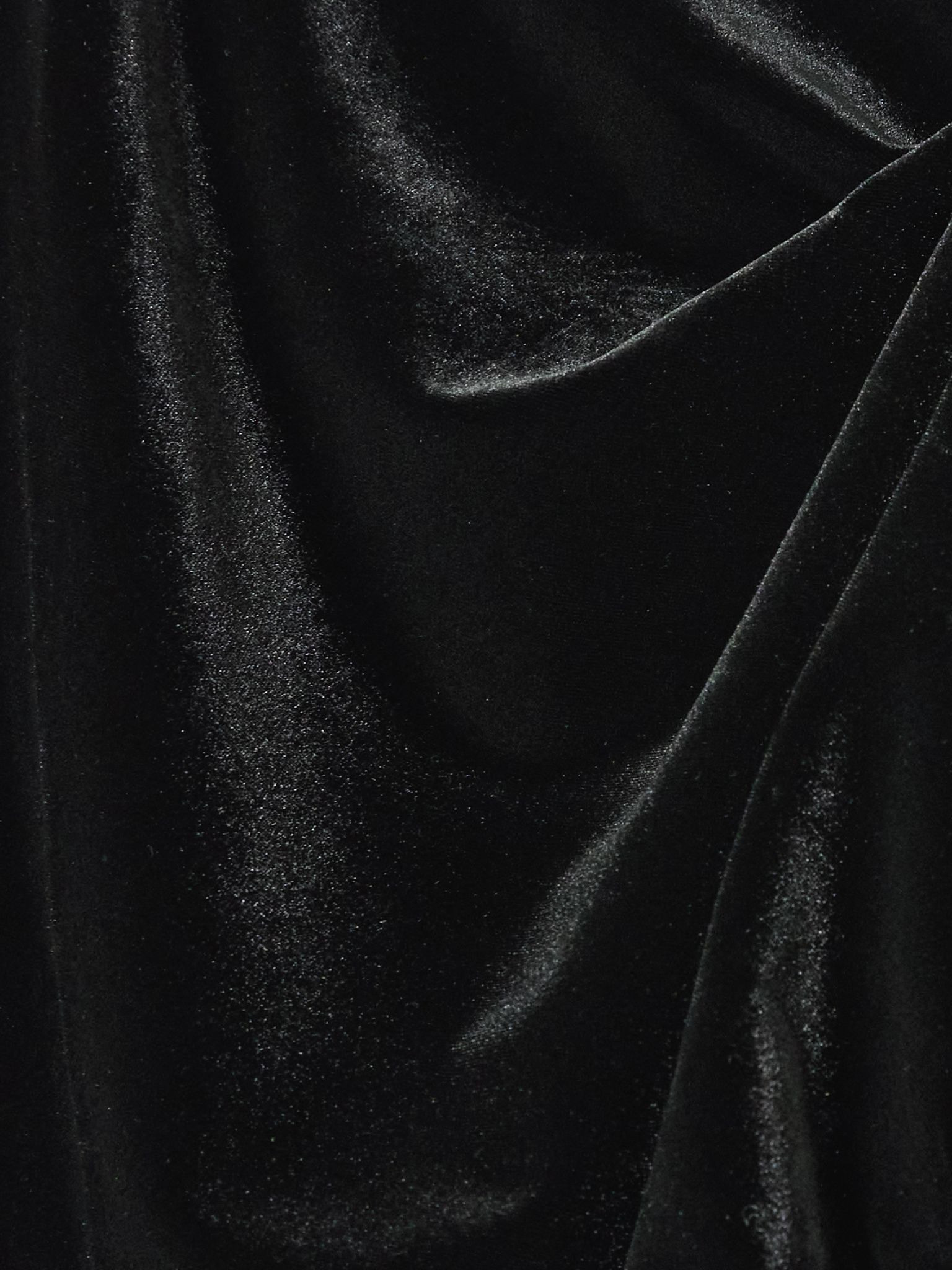 Ettore off-the-shoulder draped stretch-velvet mini dress Black - 4
