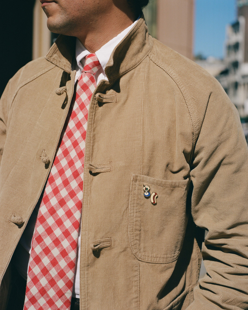 Sand Cotton Corduroy Artist Chore Jacket 12