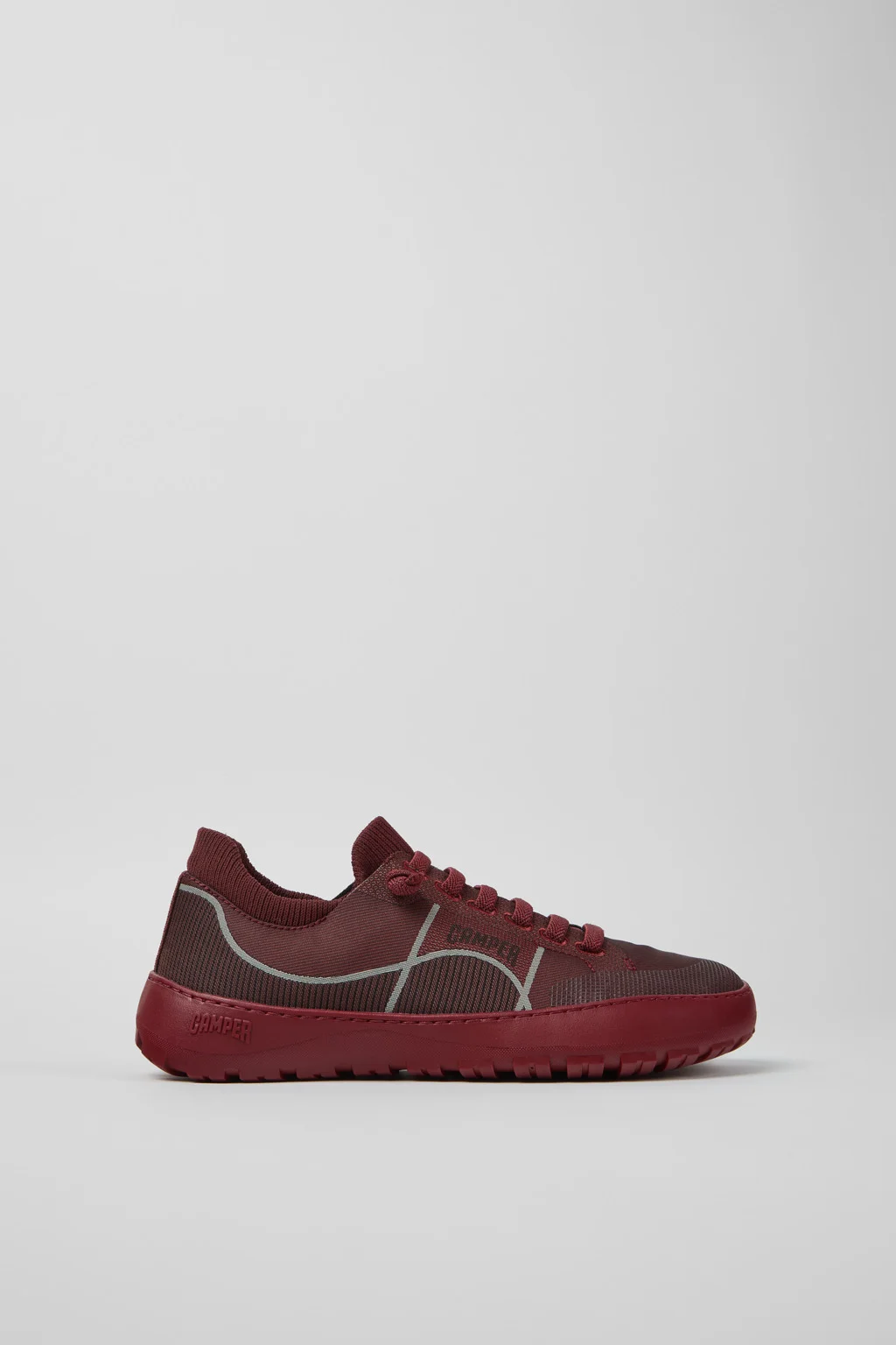 Peu Serra Burgundy Recycled PET Engineered Materials Sneakers for Women. - 1