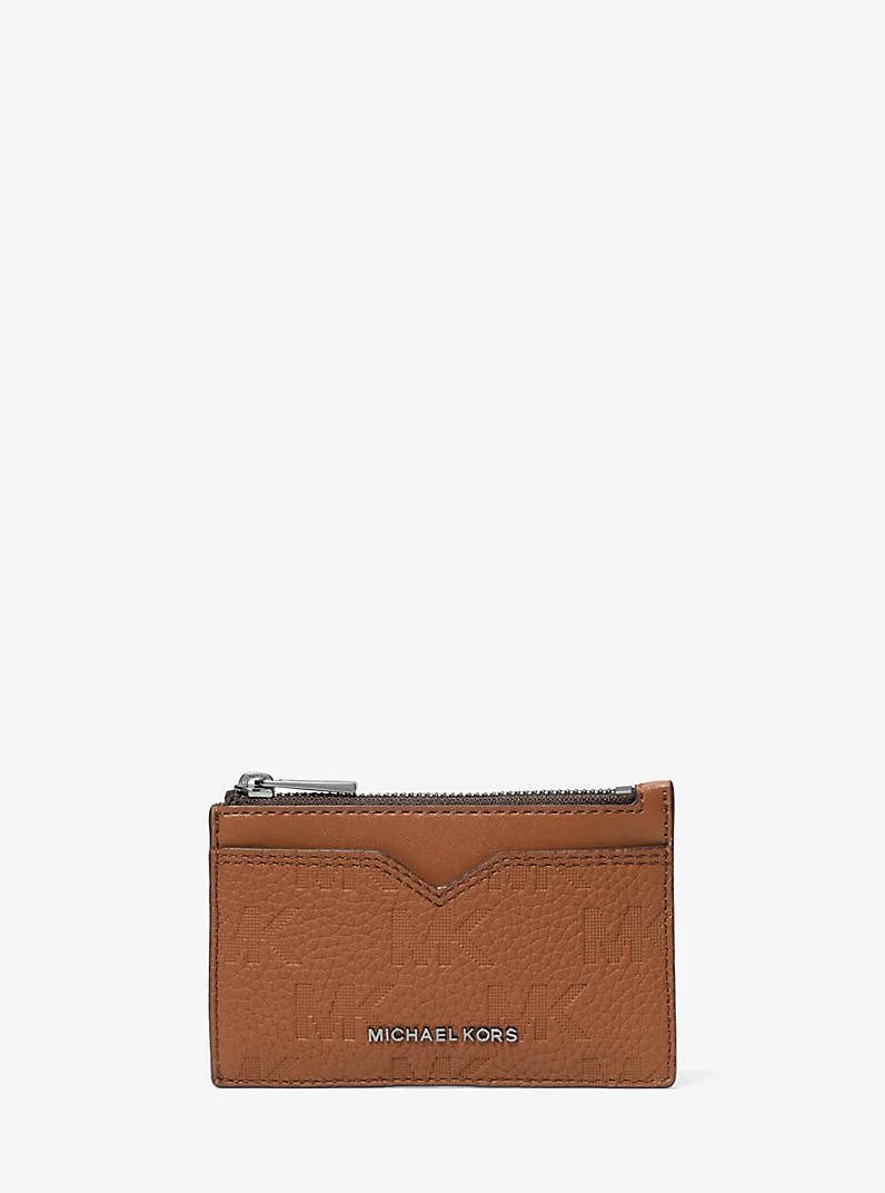 Hudson Logo Embossed Leather Card Case - 1