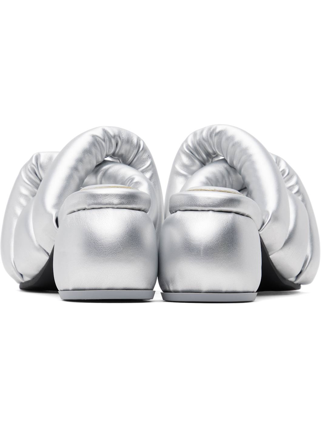 Silver Kitten Sausage Heeled Sandals - 2