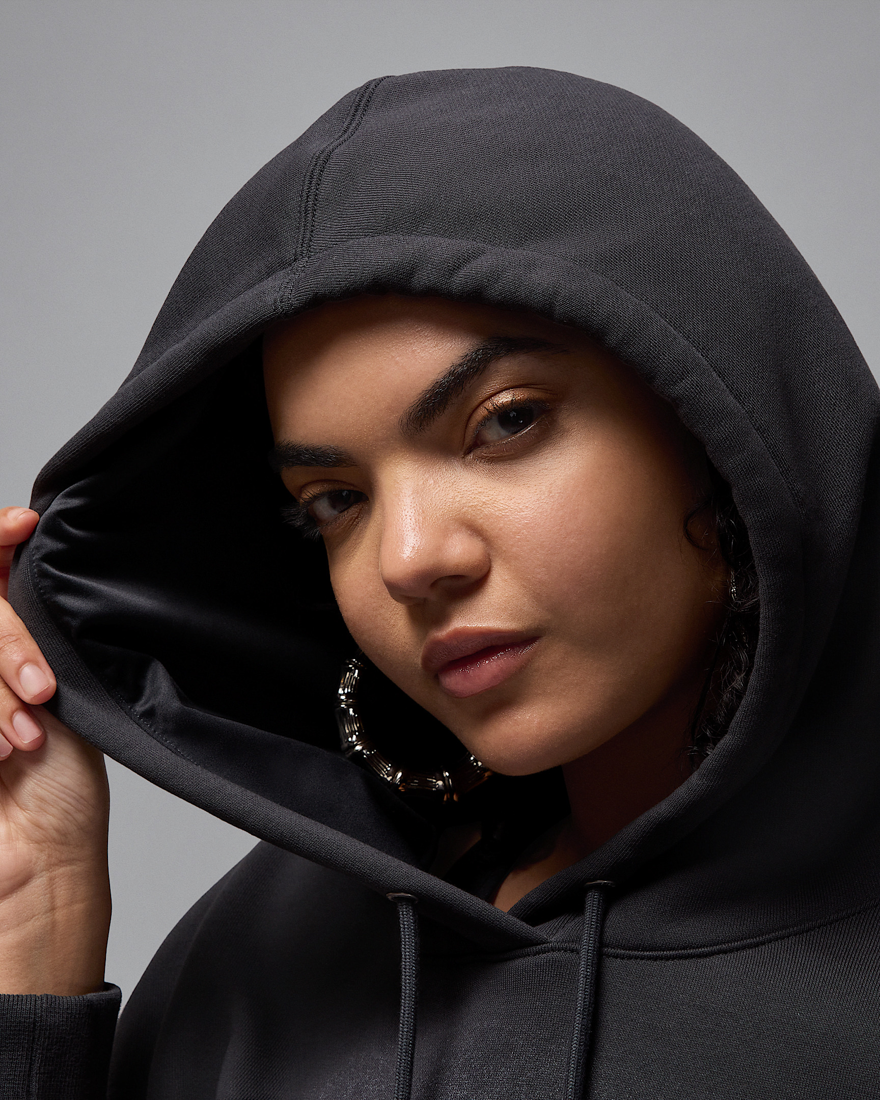 Jordan Flight Fleece Women's Cropped Satin-Lined Hoodie - 3