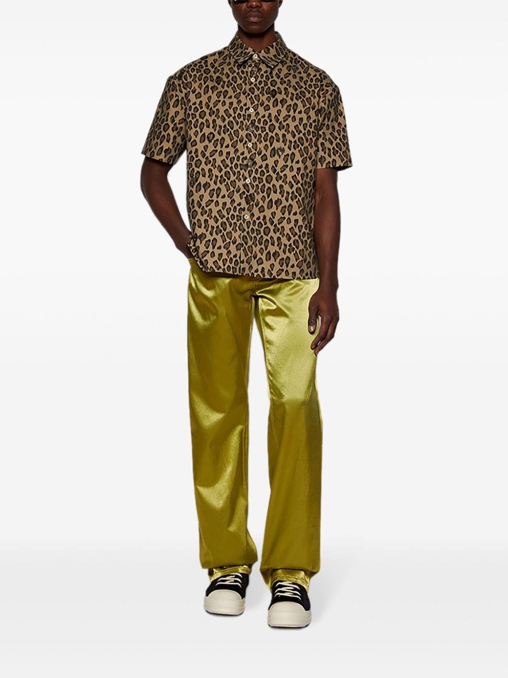 bootcut satin trousers - 2