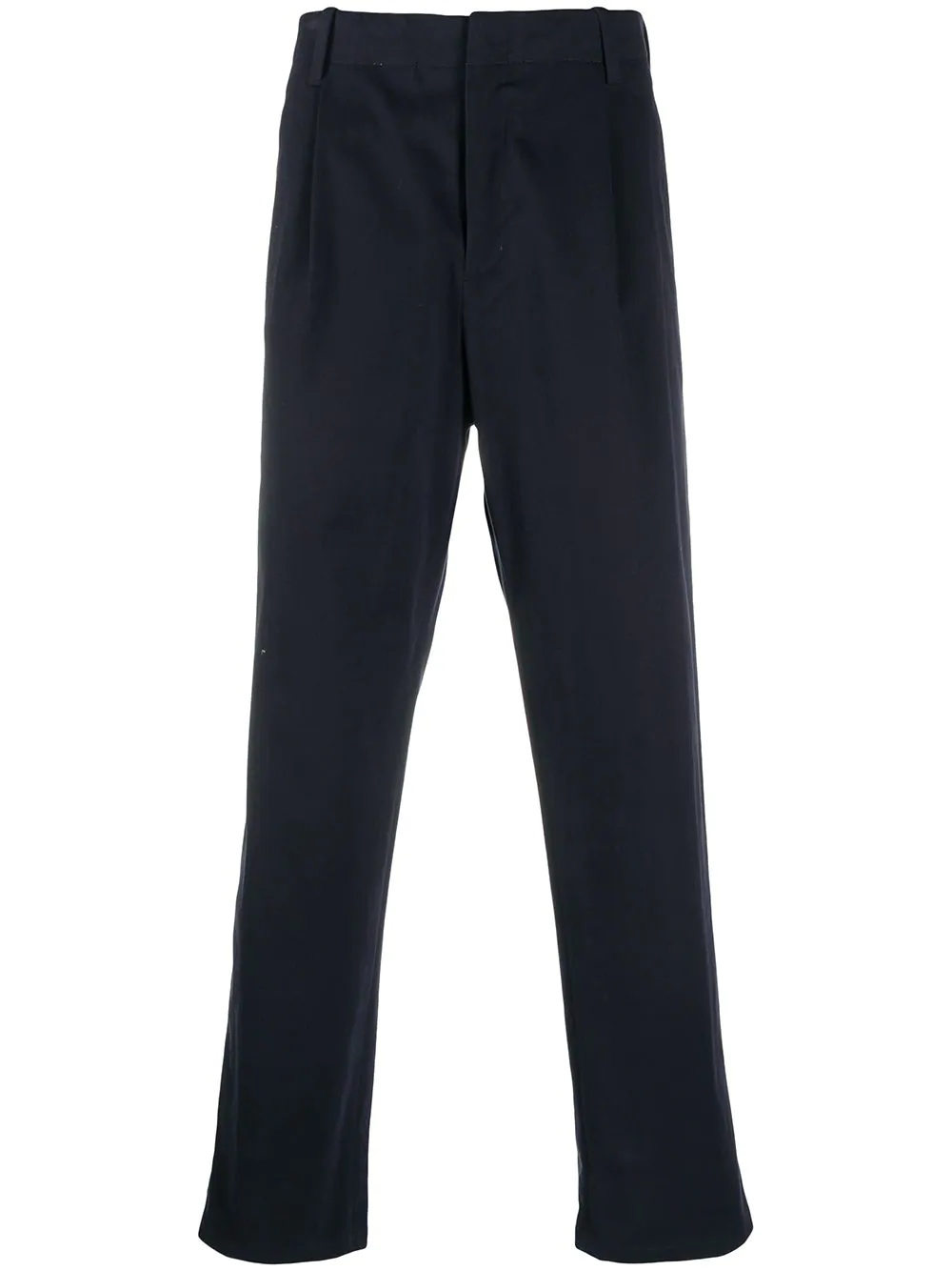 straight-leg cotton trousers - 1