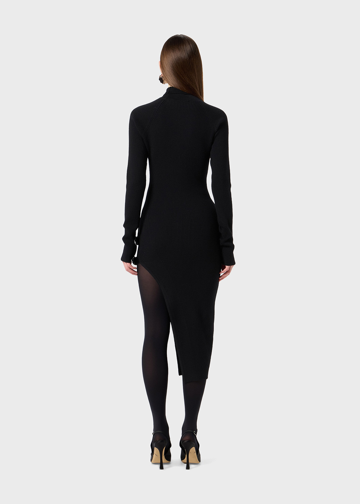 MIDI KNIT DRESS WITH BUCKLES - 4