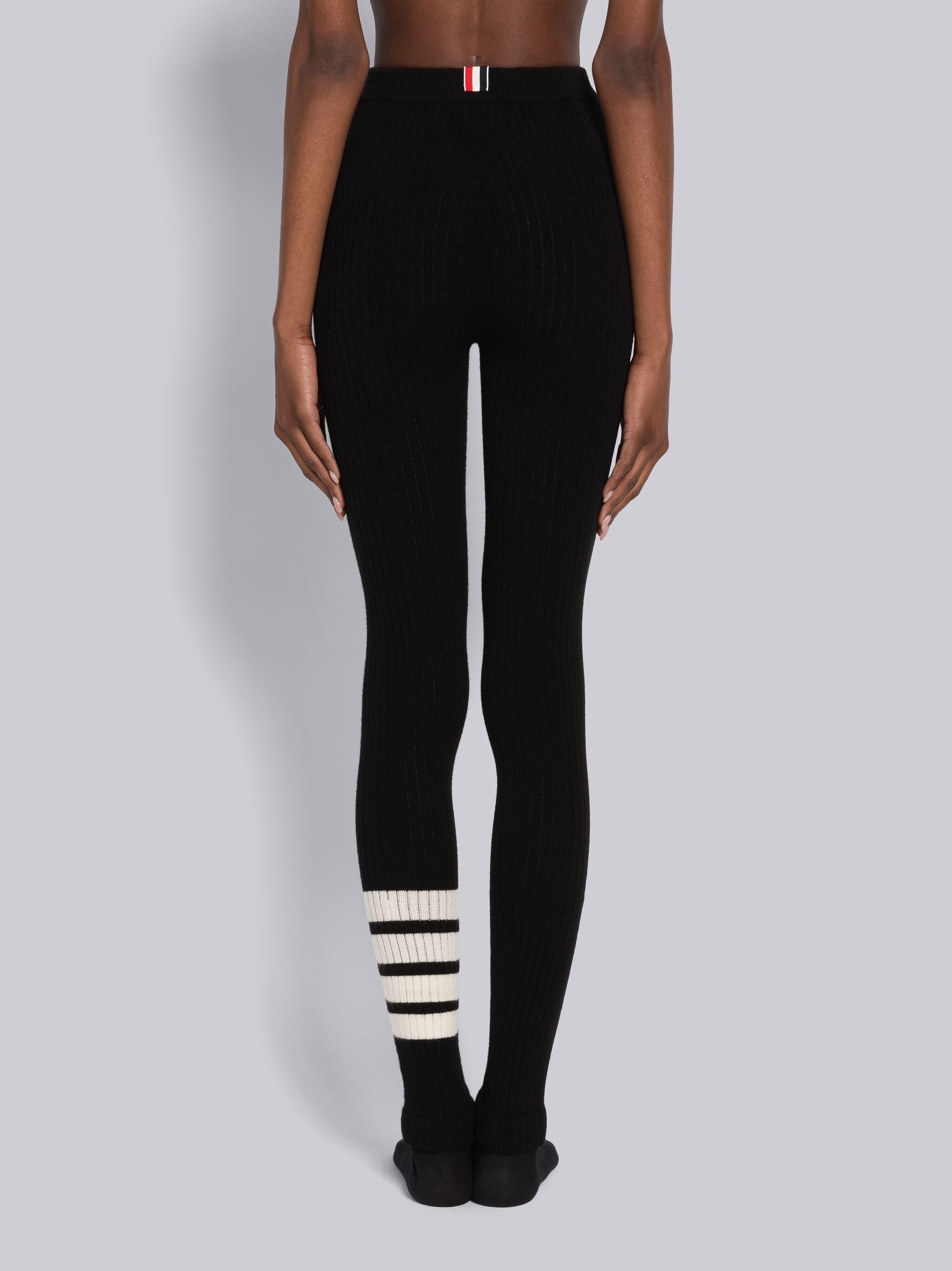 Wool Cashmere Rib 4-Bar Seamless Leggings - 3