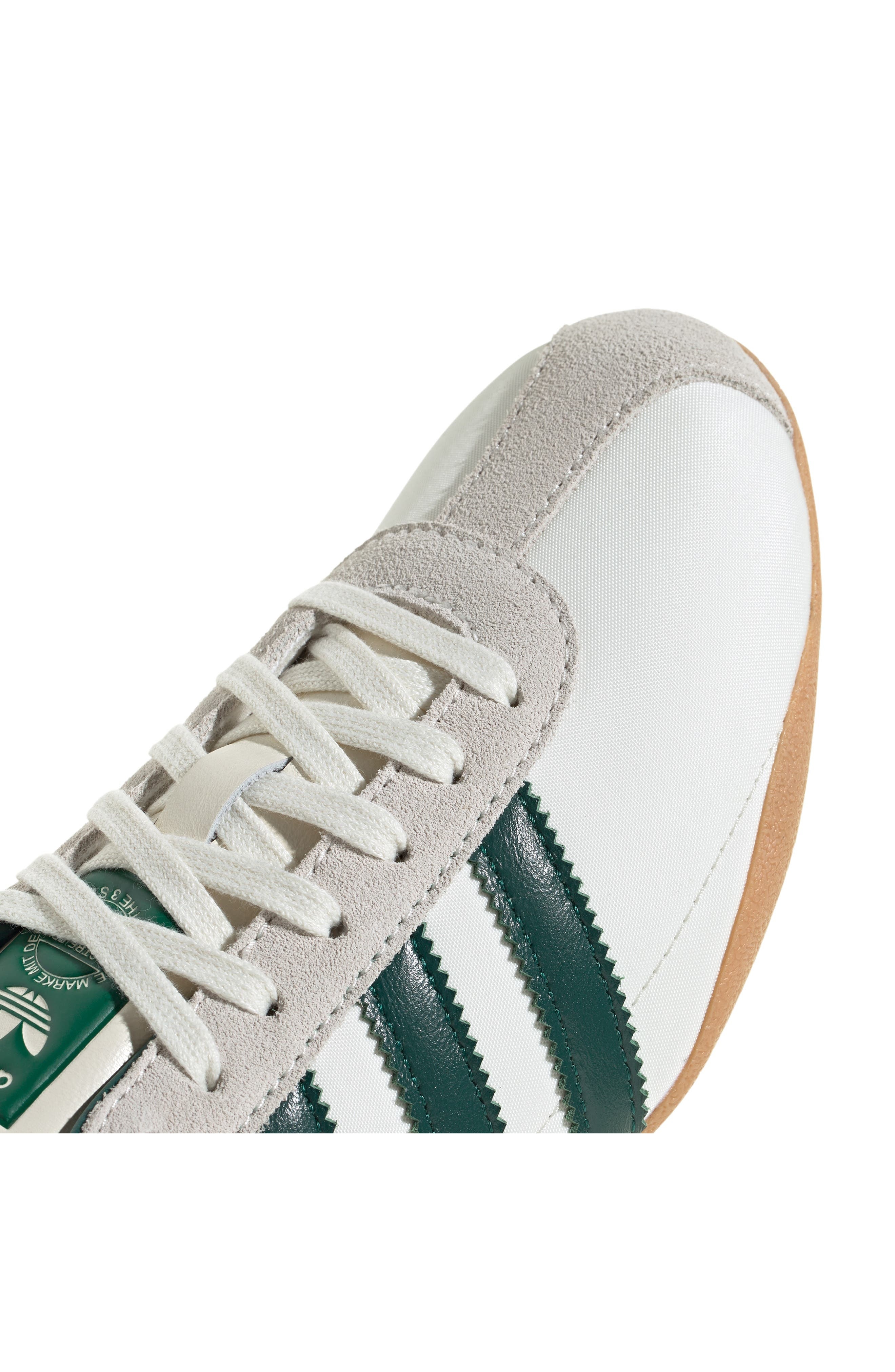 adidas Tokyo Low Top Suede Sneaker in Off White/Green/Gold at Nordstrom - 9