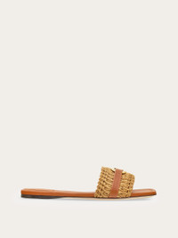 FERRAGAMO Flat slide with Gancini ornament | ferragamo