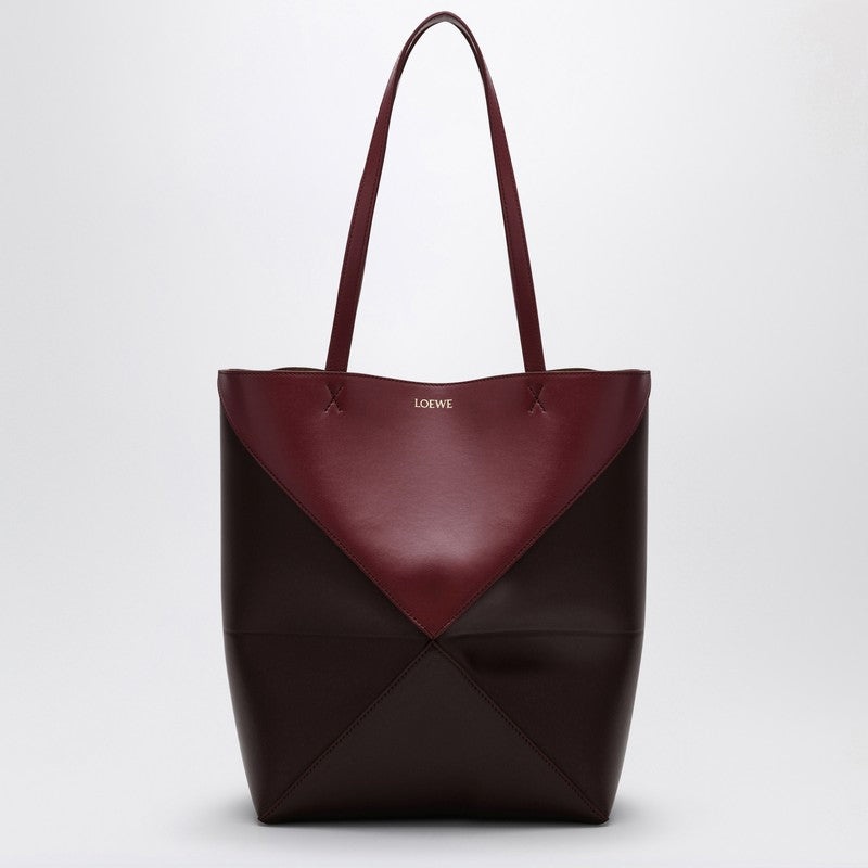 Loewe Puzzle Fold Tote Crimson/Dark Bordeaux Bag Women - 1