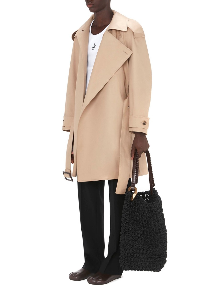 JW Anderson Wrap front mid-length trench coat | 24s | REVERSIBLE