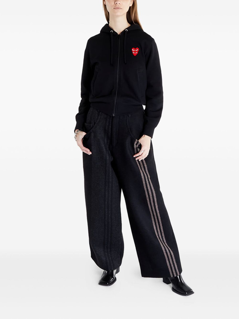 Comme des Garçons PLAY heart-patch zip-fastening hoodie outlook