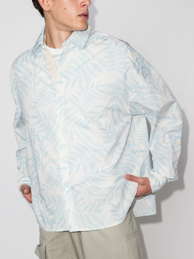 JACQUEMUS Le Jean leaf-print shirt outlook