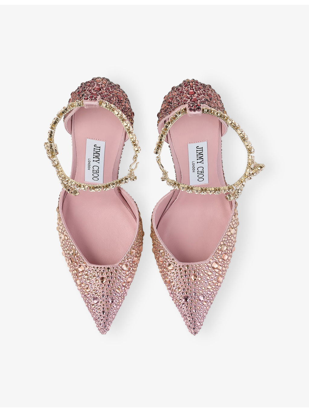 Stevie 100 Crystal-Embellished Satin Heels - 2