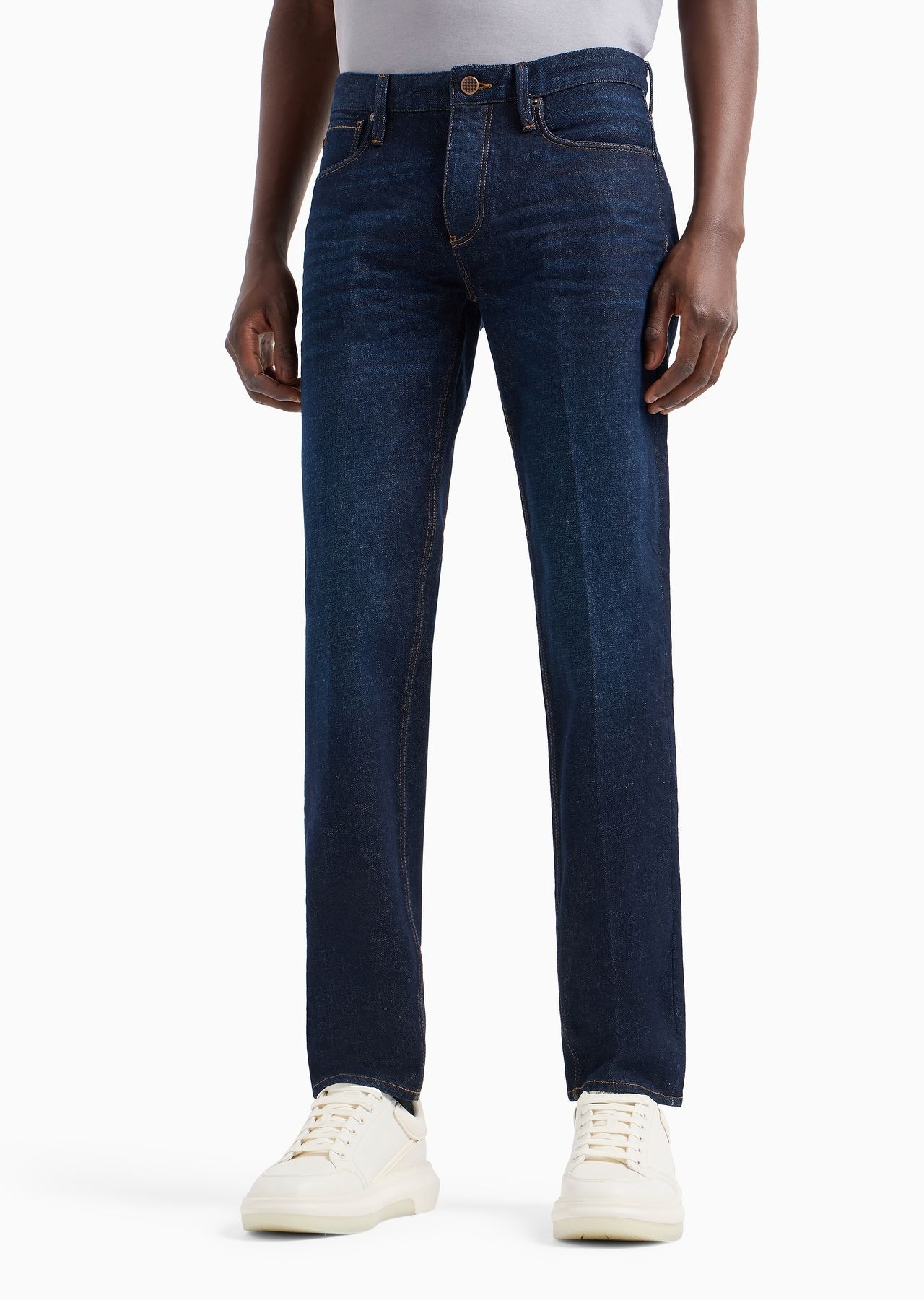 J75 Slim-fit marbleised-treatment denim jeans - 2