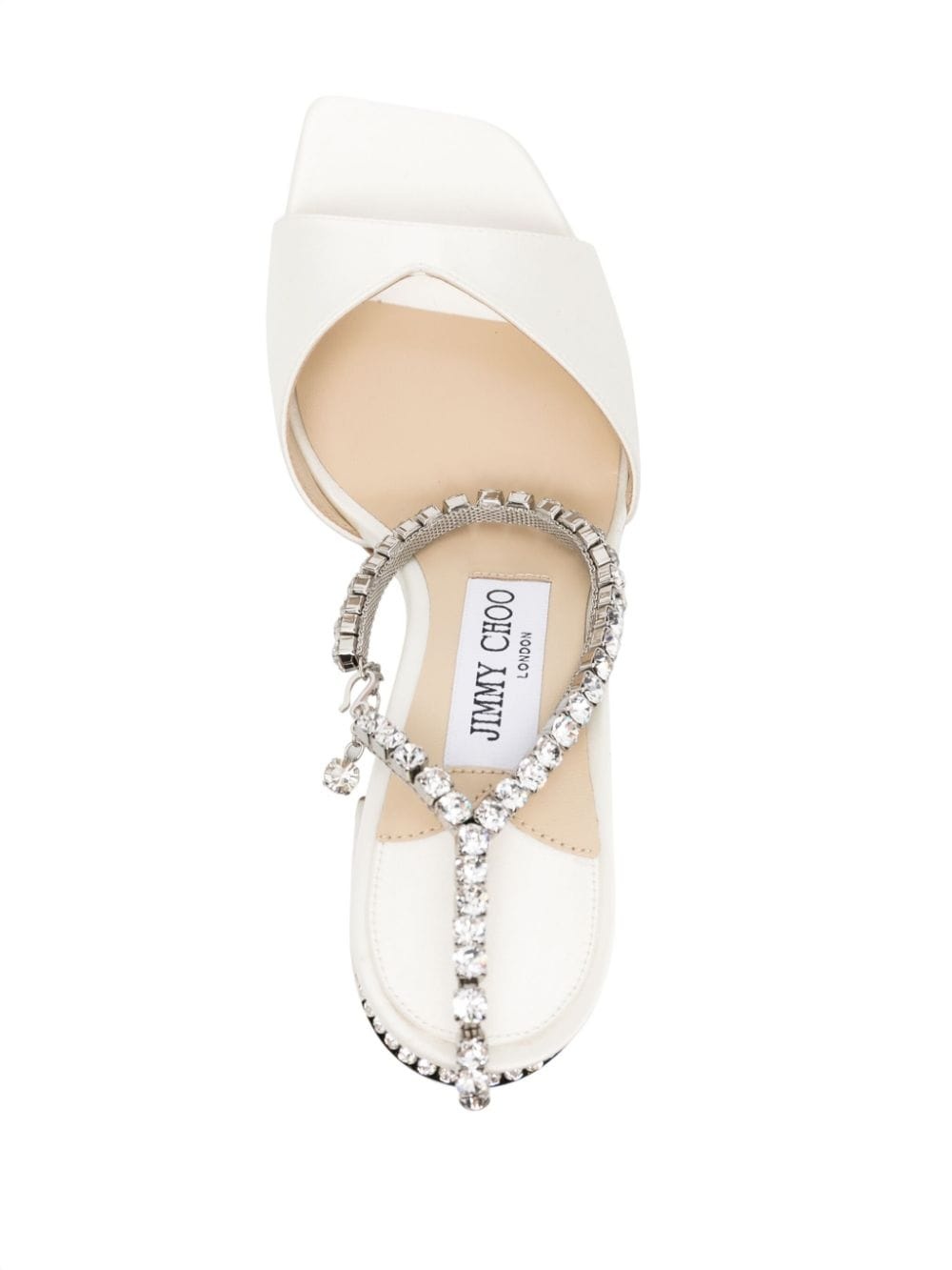 Saeda 85mm crystal-strap sandals - 4
